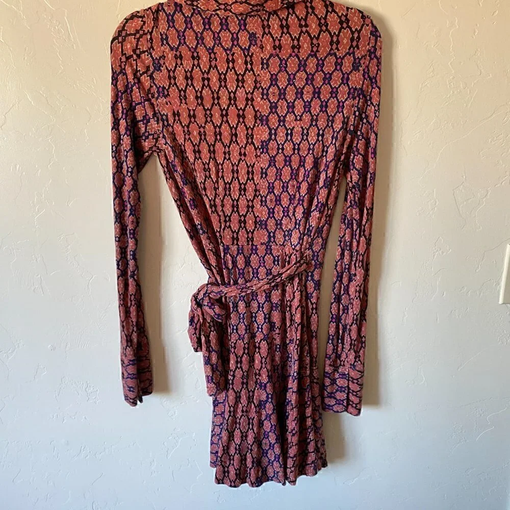 Free People Rhetta Wrap Dress Dark Combo XS